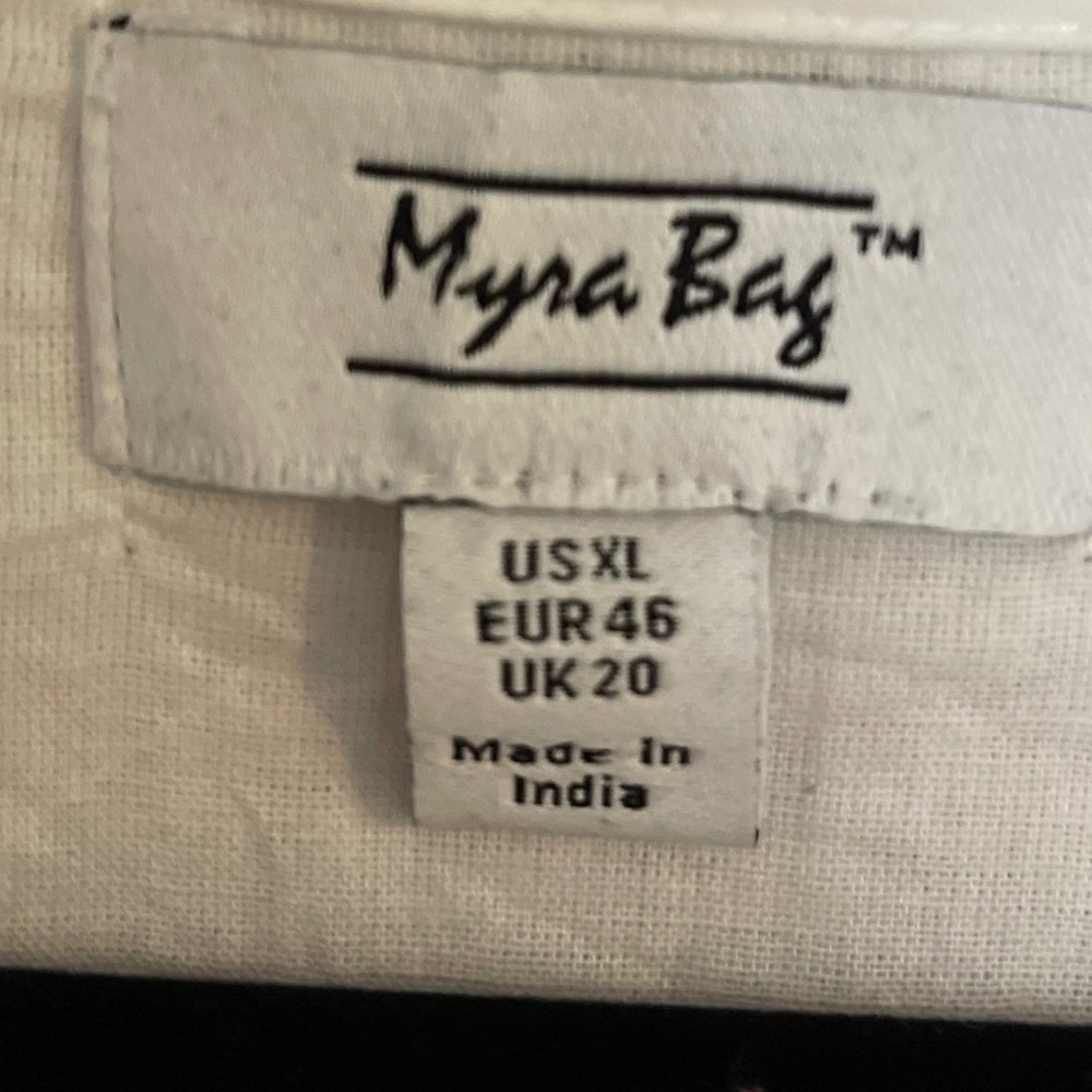 Myra Bag Bohera apparel dress size XL white tiered eyelet embroidery - Picture 3 of 8